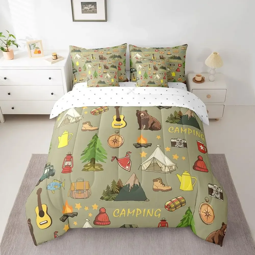 Cabin Camper Bedding Set with Lodge Bear Theme for Full Size Bed, 7-Piece Comforter for Boys and Girls, Woodland Arrow Cabin Roo
Cabin Camper Bedding Set with Lodge Bear Theme for Full Size Bed, 7-Piece Comforter for Boys and Girls, Woodland Arrow Cabin Roo