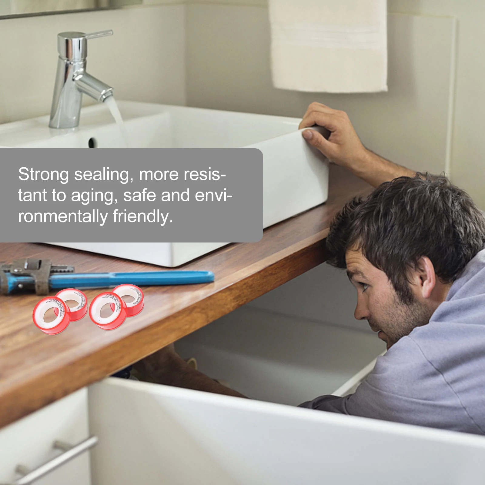 10 Rolls Ptfe Sealing Tape Leak Proof Anti-Aging Waterproof For Pipes Gas Water Tubes Light Weight Dust-Proof Cover Easy Carry
10 Rolls Ptfe Sealing Tape Leak Proof Anti-Aging Waterproof For Pipes Gas Water Tubes Light Weight Dust-Proof Cover Easy Carry