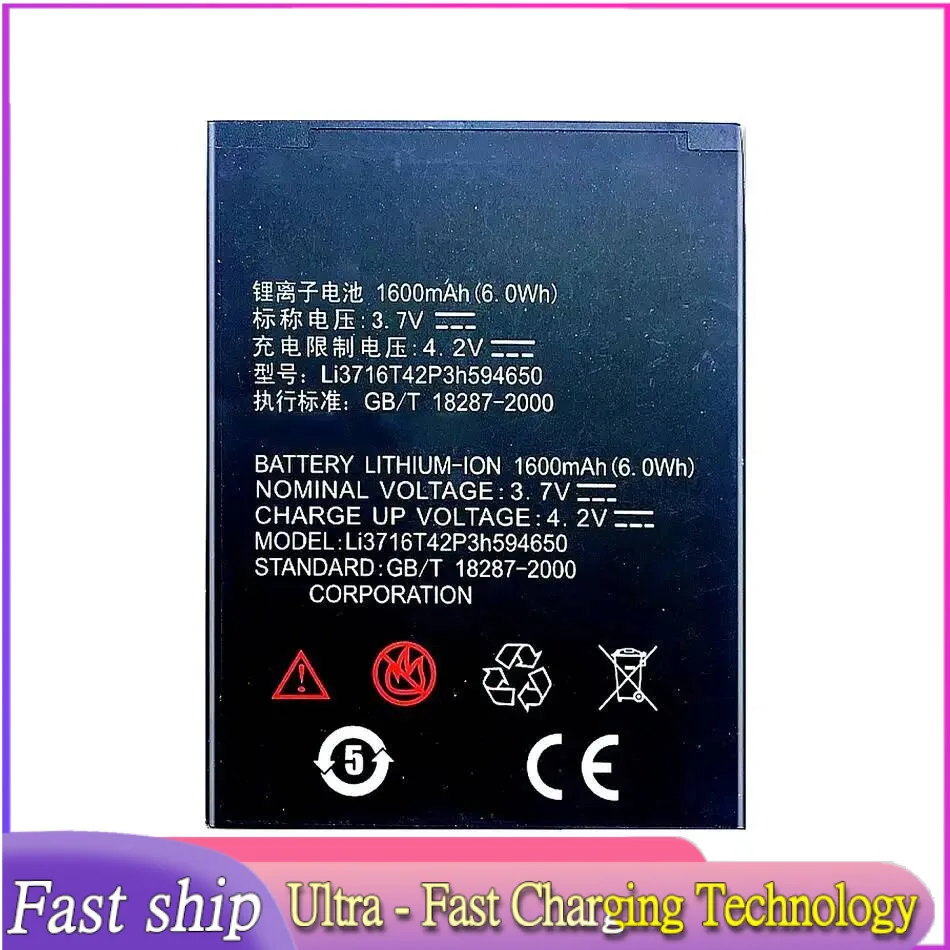 1600mAh Li3716T42P3h594650 For Zte V889S V889M V807 U970 V930 U930 N970 V970 U795 Mobile Phone Battery Premium Replacement
1600mAh Li3716T42P3h594650 For Zte V889S V889M V807 U970 V930 U930 N970 V970 U795 Mobile Phone Battery Premium Replacement