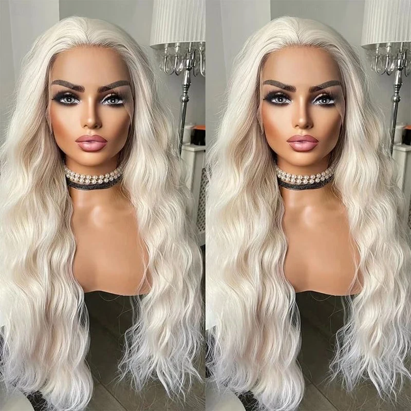 AIMEYA Platinum Blonde Long Natural Wave Wig Natural Hairline Daily Use Wig Synthetic Lace Front Wig Platinum Lace Hair Cosplay
AIMEYA Platinum Blonde Long Natural Wave Wig Natural Hairline Daily Use Wig Synthetic Lace Front Wig Platinum Lace Hair Cosplay