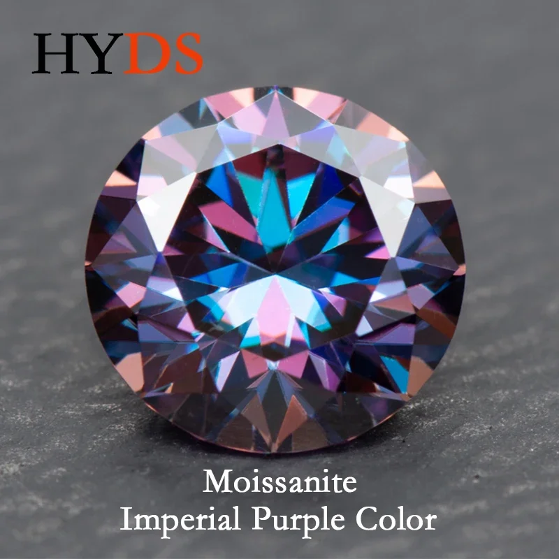 Moissanite Stone Round Cut Imperial Purple Color VVS1 Gemstone Passed Diamond Tester for DIY Jewelry Making with GRA Certificate
Moissanite Stone Round Cut Imperial Purple Color VVS1 Gemstone Passed Diamond Tester for DIY Jewelry Making with GRA Certificate