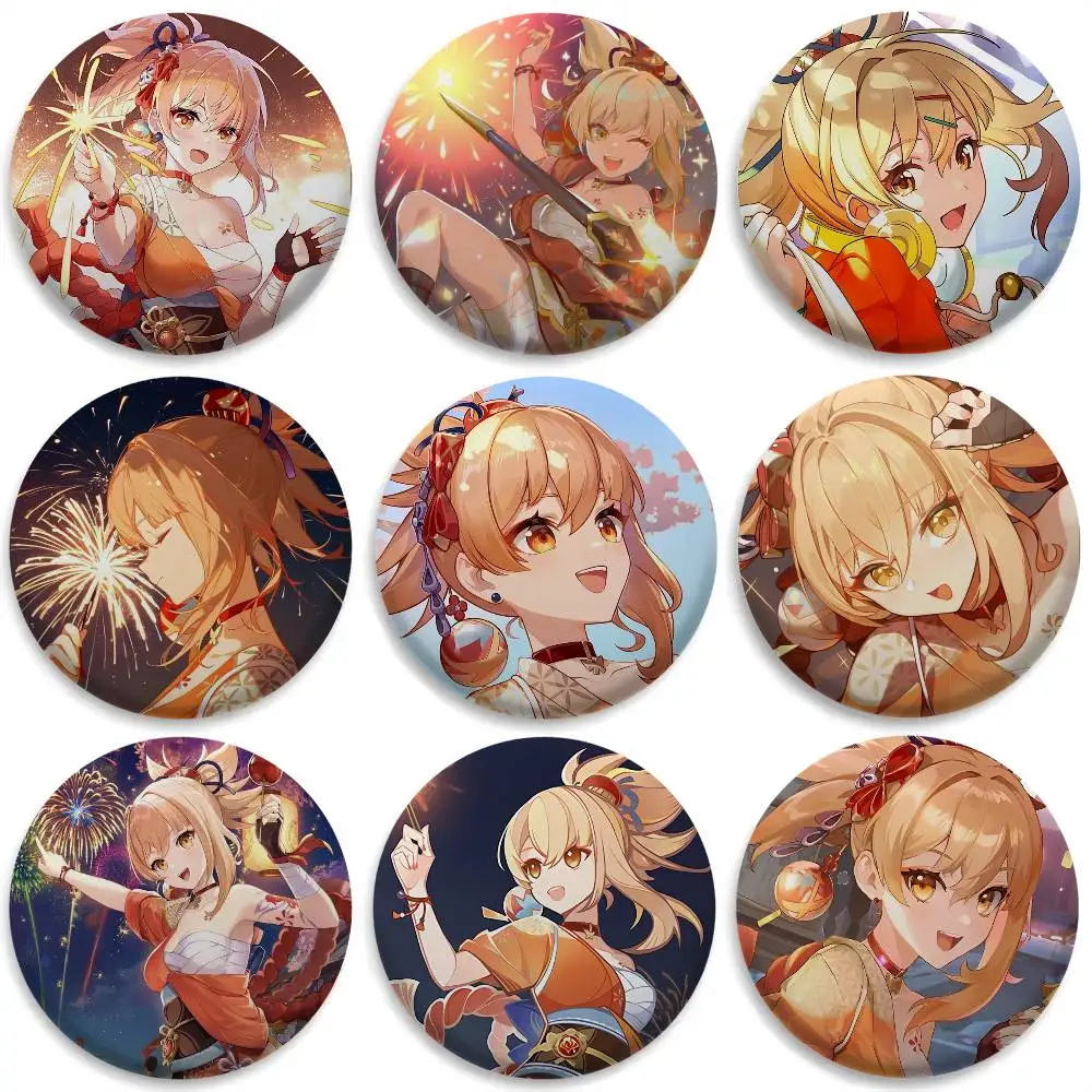 Yoimiya Genshin Impact Badges Round Exquisite Badge Brooches Creative Pins For Clothes Hat Backpack Gift Accessories
Yoimiya Genshin Impact Badges Round Exquisite Badge Brooches Creative Pins For Clothes Hat Backpack Gift Accessories