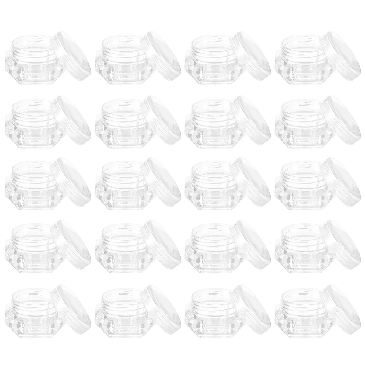 20 Pcs Mini 5g Reusable Plastic Jars Loose Powder Eyeshadow Cream Travel Size Sample Bottles Lids Fit Pocket Purse Handbag
20 Pcs Mini 5g Reusable Plastic Jars Loose Powder Eyeshadow Cream Travel Size Sample Bottles Lids Fit Pocket Purse Handbag