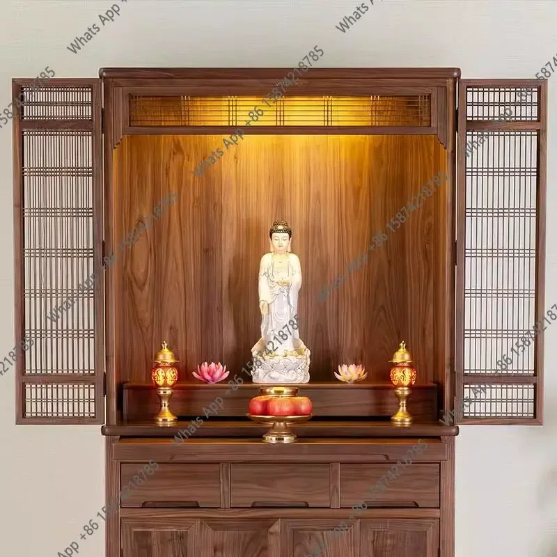X30 New Chinese Style North American Black Walnut Solid Wood Shrine Shrine Household Living Room Large Offering Table Locker
X30 New Chinese Style North American Black Walnut Solid Wood Shrine Shrine Household Living Room Large Offering Table Locker