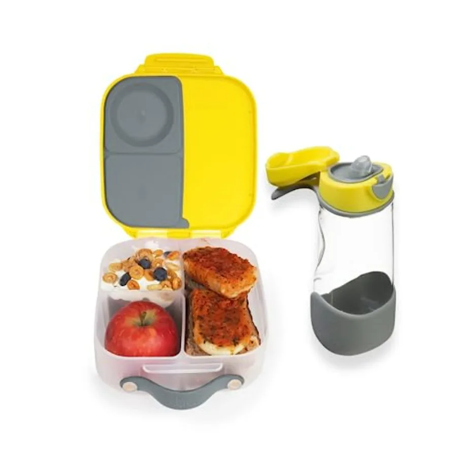 Мини-ланчбокс и бутылка для воды с спортивным носиком на 15 унций | Соответствующая коробка/ланч-бокс Bento + бутылка для детского напитка | Цвет: Лимон Шербет | Капачи
Мини-ланчбокс и бутылка для воды с спортивным носиком на 15 унций | Соответствующая коробка/ланч-бокс Bento + бутылка для детского напитка | Цвет: Лимон Шербет | Капачи