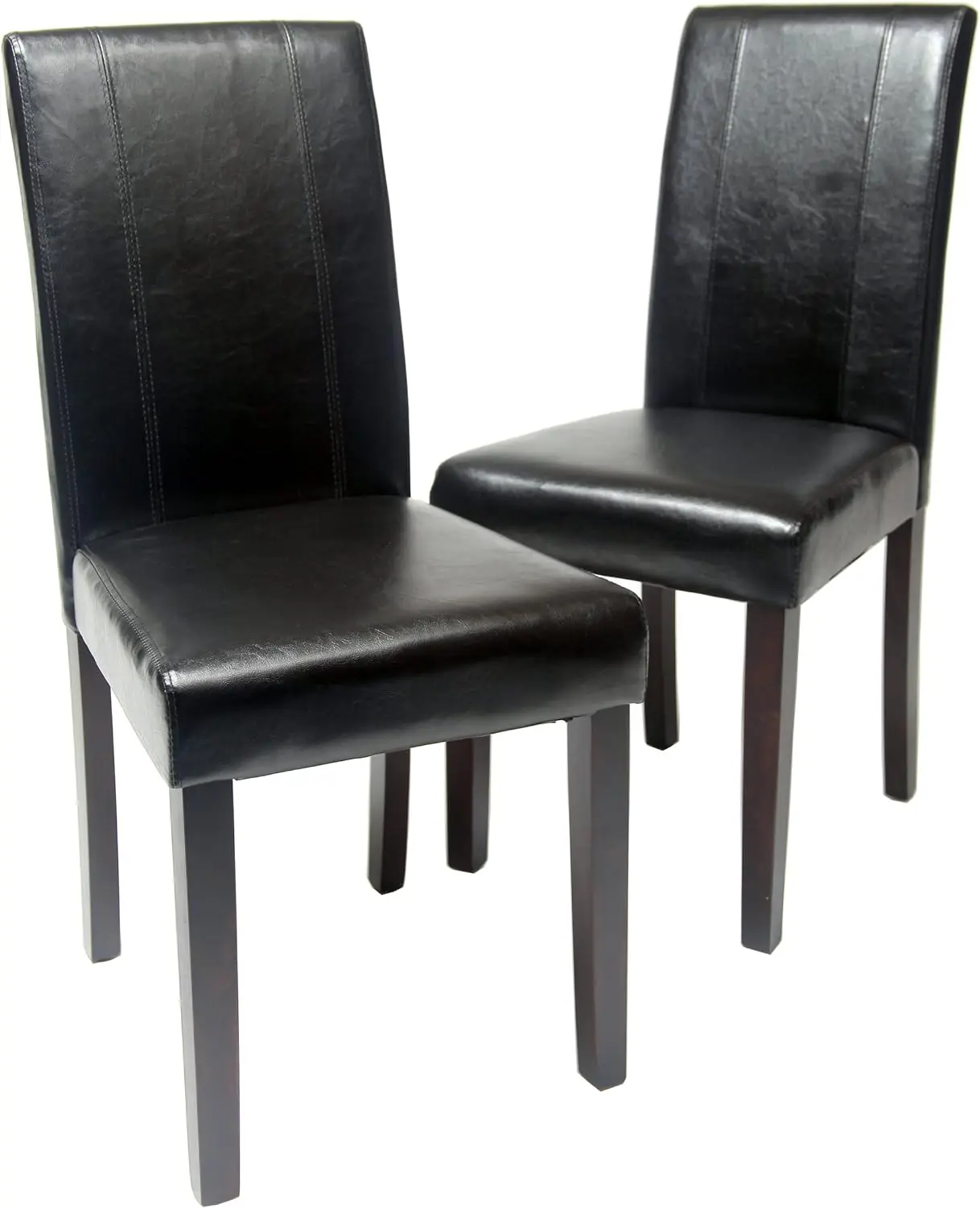 Urban Style Solid Wood Leatherette Padded Parson Chair, Black, Set of 2, Accent Dinning chair
Urban Style Solid Wood Leatherette Padded Parson Chair, Black, Set of 2, Accent Dinning chair