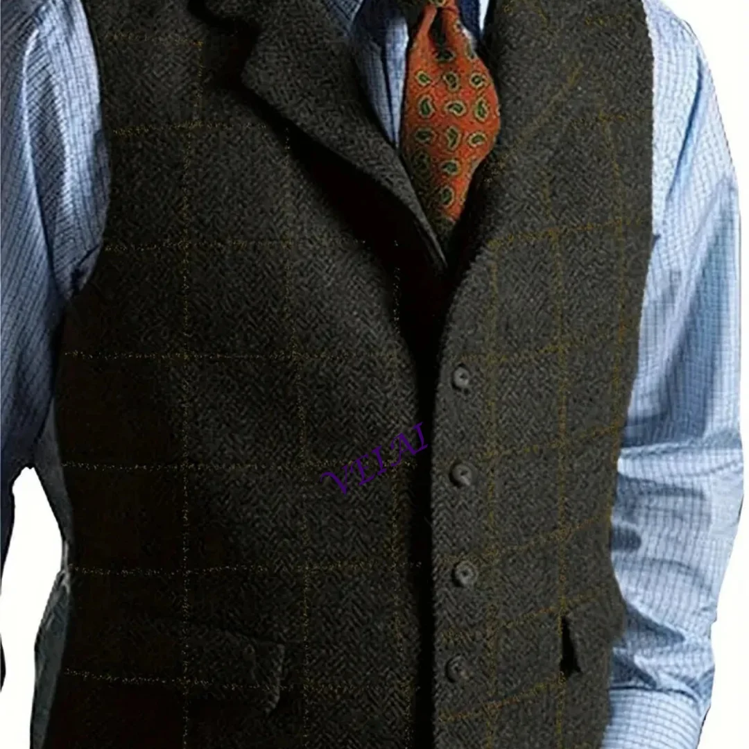 Винтажный клетчатый мужской костюм для отдыха на заказ, жилет, однобортный шерстяной облегающий деловой жилет с планкой, жилет в стиле стимпанк для жениха
Винтажный клетчатый мужской костюм для отдыха на заказ, жилет, однобортный шерстяной облегающий деловой жилет с планкой, жилет в стиле стимпанк для жениха