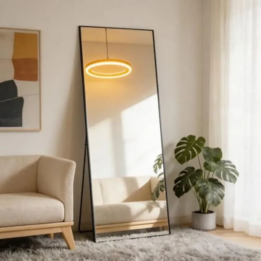 Full Length Mirror for Bedroom, Living Room, Dressing Room: Aluminum Alloy Thin Frame, Silver, Ultra-Thin Shatter-Resistant
Full Length Mirror for Bedroom, Living Room, Dressing Room: Aluminum Alloy Thin Frame, Silver, Ultra-Thin Shatter-Resistant