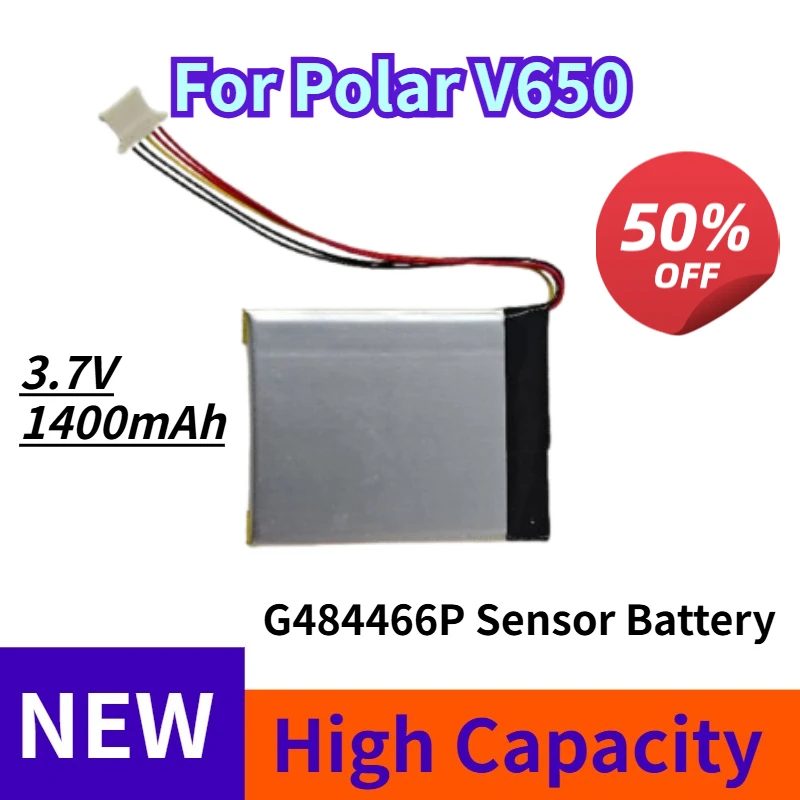 3.7V 1400mAh G484466P Sensor Battery for Polar V650
3.7V 1400mAh G484466P Sensor Battery for Polar V650