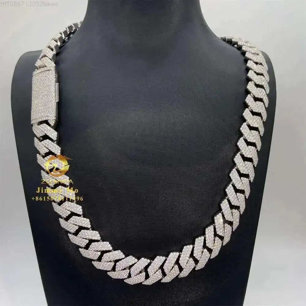 Stylish Pass Diamond Tester 925 Sterling Silver 15mm 3 Rows Iced Out Jewelry Hip Hop Vvs1 Moissanite Diamond Cuban Link Chain
Stylish Pass Diamond Tester 925 Sterling Silver 15mm 3 Rows Iced Out Jewelry Hip Hop Vvs1 Moissanite Diamond Cuban Link Chain