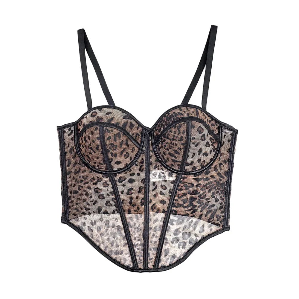 2025 New Women's Leopard Print Shapewear Camisole Top Mesh Fishbone Bustier for Inner and Outerwear Slim Corset Top Lingerie
2025 New Women's Leopard Print Shapewear Camisole Top Mesh Fishbone Bustier for Inner and Outerwear Slim Corset Top Lingerie