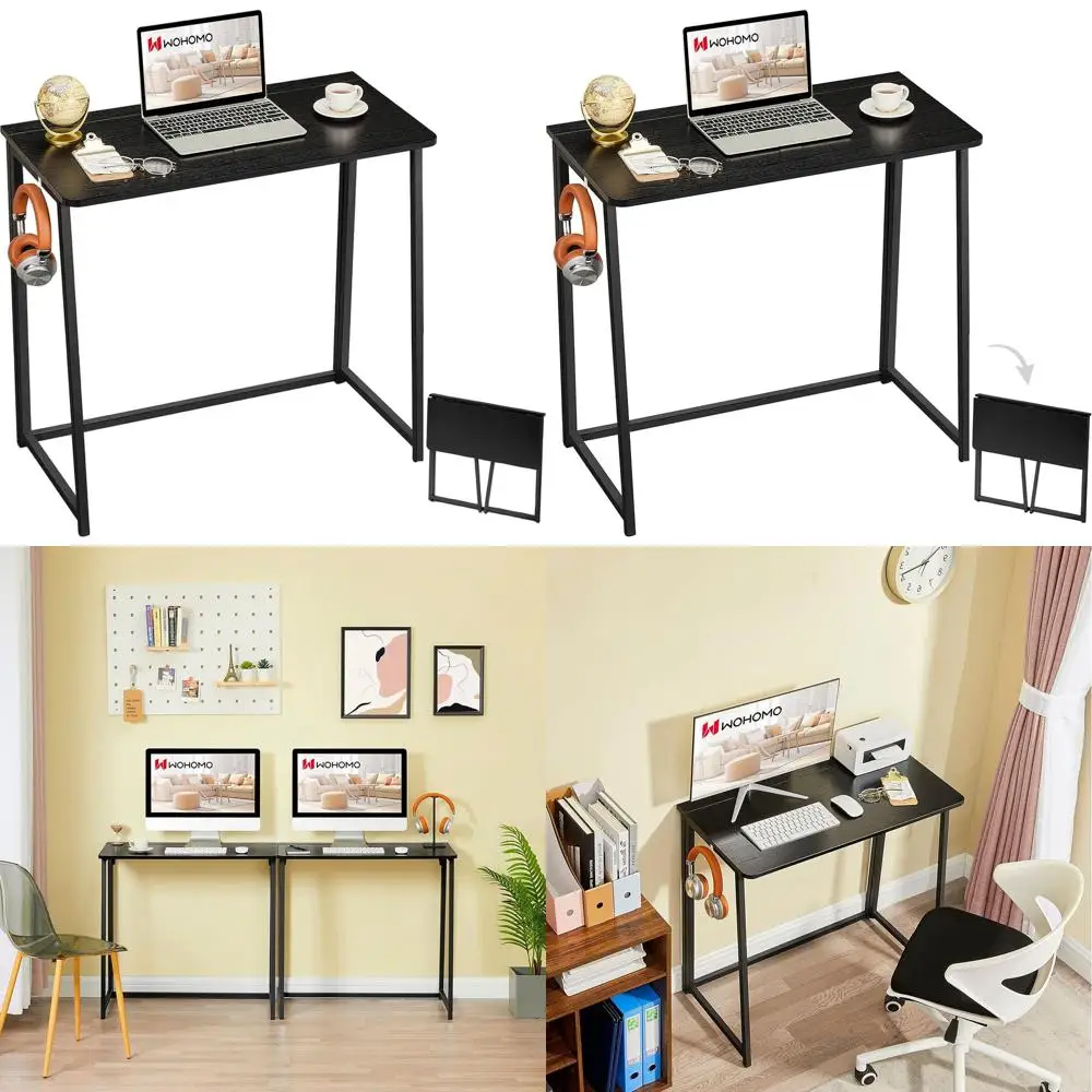 Compact 31.5 Folding Desk, Portable Laptop Table for Home Office, Easy Assembly, Black
Compact 31.5 Folding Desk, Portable Laptop Table for Home Office, Easy Assembly, Black