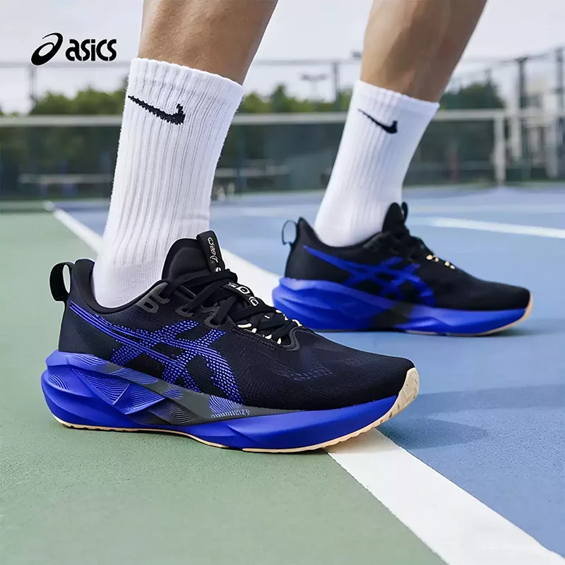 Asics NOVABLAST 5 Black Royal Blue Breathable Mesh Lightweight Cushion Marathon Running Shoes 1011B974-004
Asics NOVABLAST 5 Black Royal Blue Breathable Mesh Lightweight Cushion Marathon Running Shoes 1011B974-004
