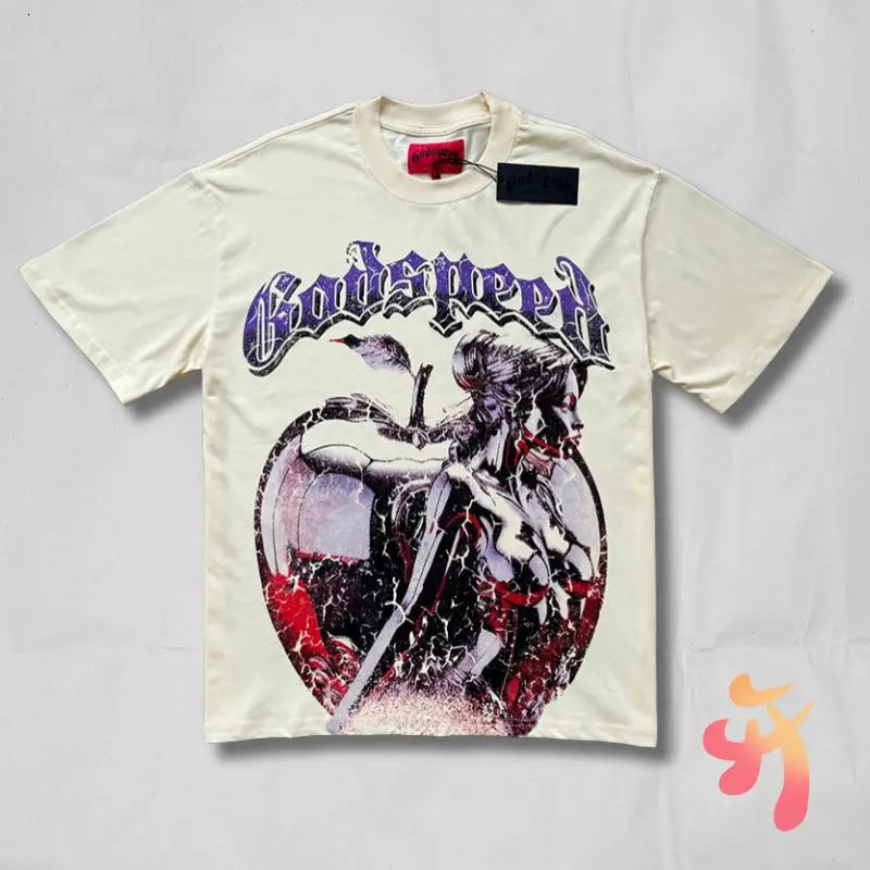 25ss Stock Summer Rock Street Godspeed Tshirts Broken Apple Retro Portrait Print Eye Logo Cotton Men Women Casual Short Sleeve
25ss Stock Summer Rock Street Godspeed Tshirts Broken Apple Retro Portrait Print Eye Logo Cotton Men Women Casual Short Sleeve