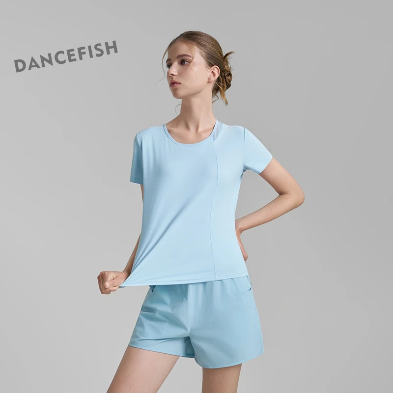 DANCEFISH солнцезащитная футболка для йоги с круглым вырезом, сетчатая строчка, спортивный топ, свободный дышащий женский фитнес-футболка с коротким рукавом
DANCEFISH солнцезащитная футболка для йоги с круглым вырезом, сетчатая строчка, спортивный топ, свободный дышащий женский фитнес-футболка с коротким рукавом