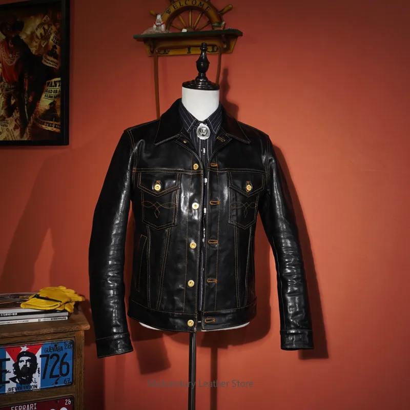 Classic Heavy 507 Vegetable Tanned Ungreased Wax Top Leather Horse Leather Motorcycle Short Denim Jacket
Classic Heavy 507 Vegetable Tanned Ungreased Wax Top Leather Horse Leather Motorcycle Short Denim Jacket