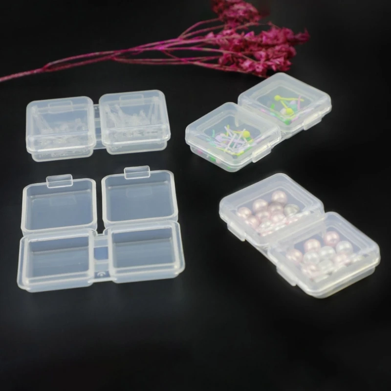 10Pcs Mini Storage Box Transparent Square Plastic Box Earrings Jewelry Packaging Storage Small Square Box Jewelry Organizer
10Pcs Mini Storage Box Transparent Square Plastic Box Earrings Jewelry Packaging Storage Small Square Box Jewelry Organizer