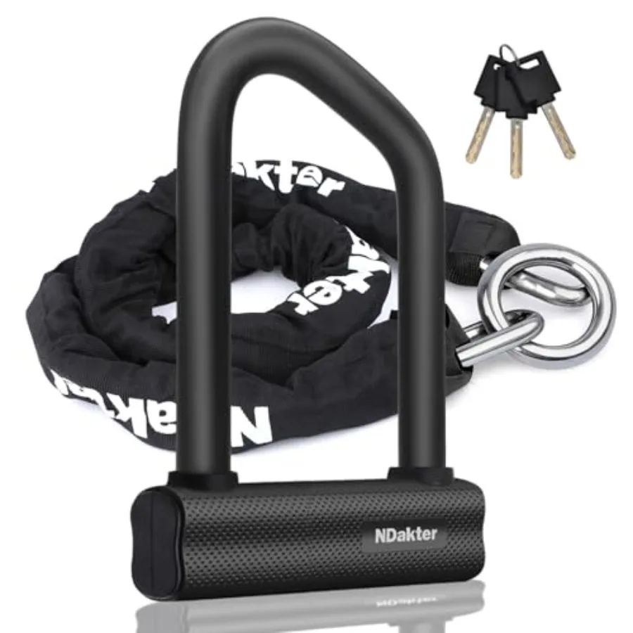 Motorcycle Chain Locks for e-bike, escooter, moped, gate heavy duty steel, black 18mm shackle, 4FT x 10mm thickness, anti-theft
Motorcycle Chain Locks for e-bike, escooter, moped, gate heavy duty steel, black 18mm shackle, 4FT x 10mm thickness, anti-theft