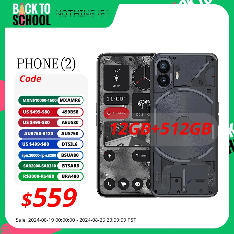 NOTHING Phone (2) 6.7” flexible LTPO OLED Snapdragon® 8+ Gen 1 Nothing OS 2.0 50 MP dual rear camera 32 MP front camer
NOTHING Phone (2) 6.7” flexible LTPO OLED Snapdragon® 8+ Gen 1 Nothing OS 2.0 50 MP dual rear camera 32 MP front camer