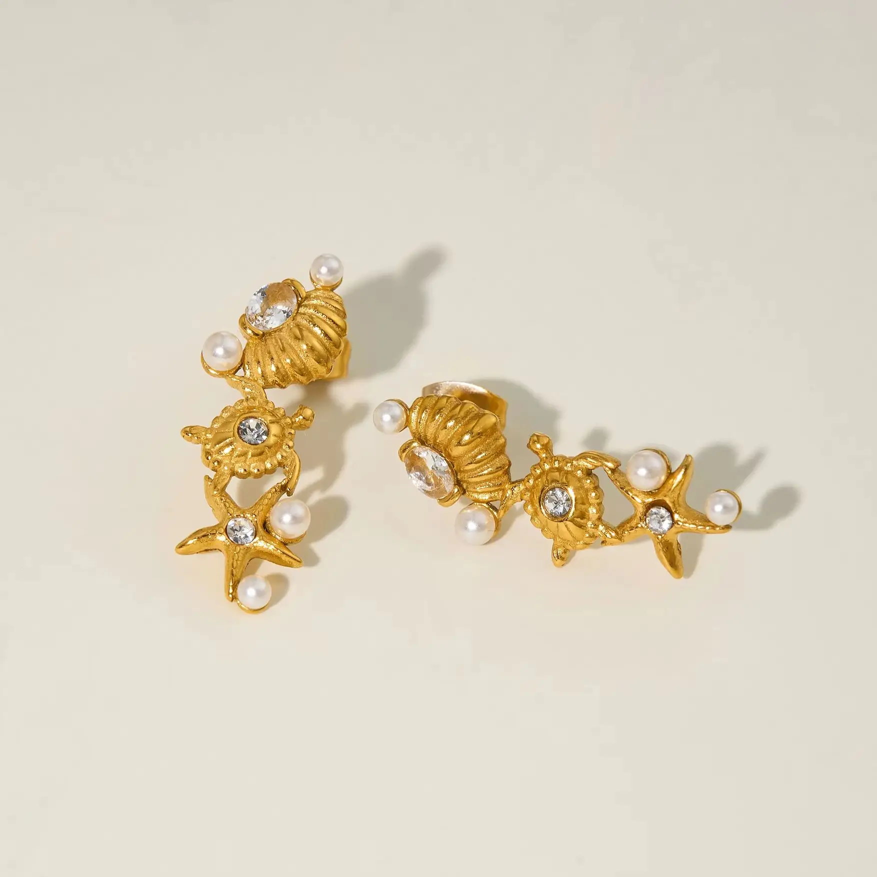 DASEIN 2025 Baroque Pearl Earrings 18K PVD Gold Plated Stainless Steel Princess Jewelry for Women Trendy Vintage Accessories
DASEIN 2025 Baroque Pearl Earrings 18K PVD Gold Plated Stainless Steel Princess Jewelry for Women Trendy Vintage Accessories