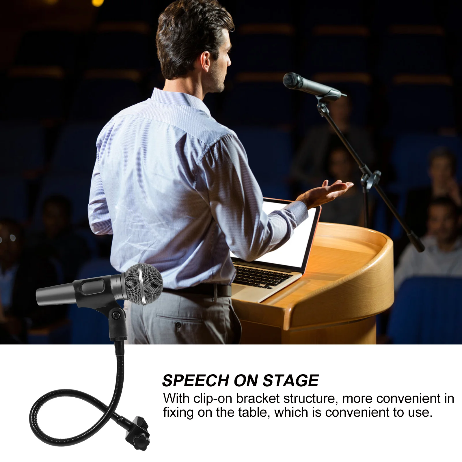 1Pcs Adjustable Microphone Rack Clip Clamp Holder Flexible Mic Stand for Voice-Over Station Recording Microphone Stand 
1Pcs Adjustable Microphone Rack Clip Clamp Holder Flexible Mic Stand for Voice-Over Station Recording Microphone Stand