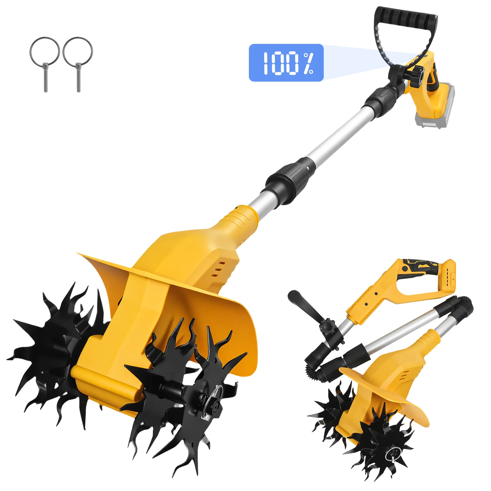 Brushless Cordless Tiller Cultivator Electric Tiller Garden Cultivator Lawn Weeding Soil Cultivation For Dewalt 20V Battery Pin
Brushless Cordless Tiller Cultivator Electric Tiller Garden Cultivator Lawn Weeding Soil Cultivation For Dewalt 20V Battery Pin