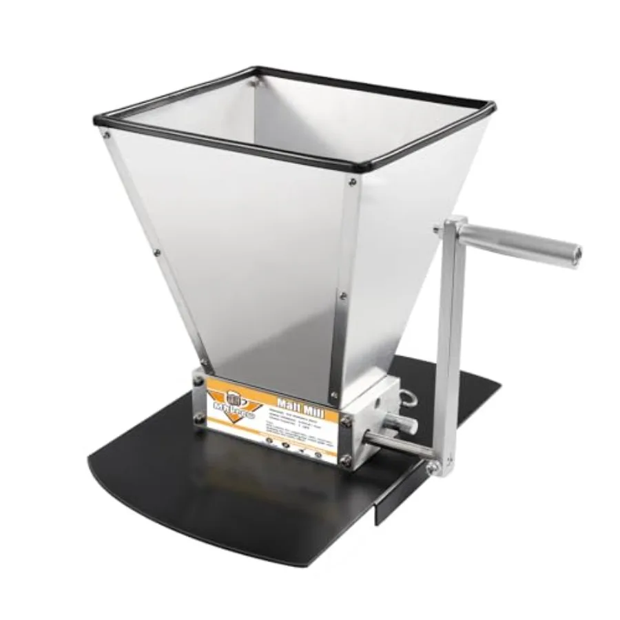 Malt Mill Homebrew Grain Crusher Manual Metal Grain Mill Stainless Steel Grinder Mill with Adjustable 2 Bearing Roller and Cran
Malt Mill Homebrew Grain Crusher Manual Metal Grain Mill Stainless Steel Grinder Mill with Adjustable 2 Bearing Roller and Cran