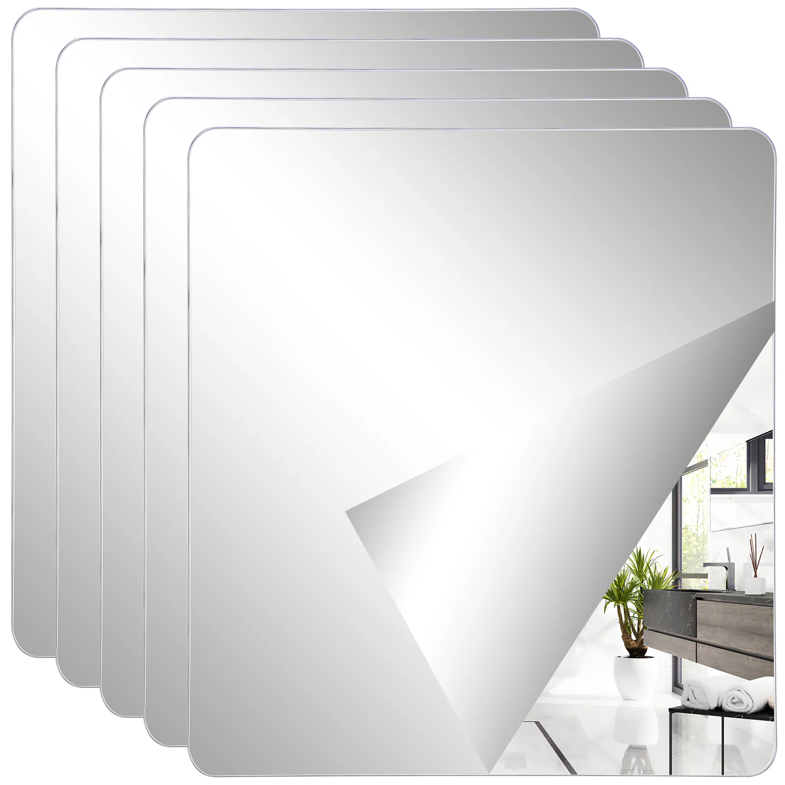 4 Pcs Self-adhesive Mirror Tiles for Wall Stickers Mirrors Kids Acrylic Peel and on
4 Pcs Self-adhesive Mirror Tiles for Wall Stickers Mirrors Kids Acrylic Peel and on