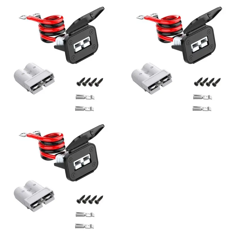 A59Z-3X Anderson Connector,8AWG 50AMP Battery Quick Connect/Disconnect Connector, 1.64Ft Battery Cable Connector,Winch Wiring
A59Z-3X Anderson Connector,8AWG 50AMP Battery Quick Connect/Disconnect Connector, 1.64Ft Battery Cable Connector,Winch Wiring