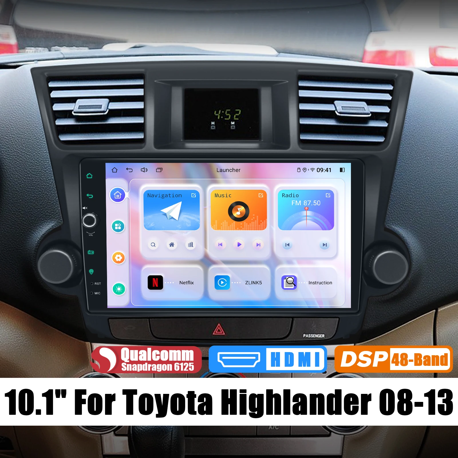 JOYFORWA 10.1" Car Radio Stereo Multimedia Player Head Unit For Toyota Highlander 2008-2013 Support Carplay& Android Auto
JOYFORWA 10.1" Car Radio Stereo Multimedia Player Head Unit For Toyota Highlander 2008-2013 Support Carplay& Android Auto
