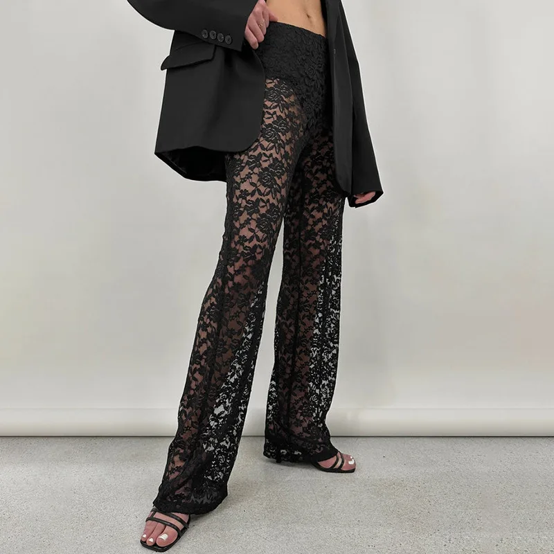 Summer Hot-Selling New Sexy Versatile Lace Sheer High-Waisted Patchwork Long Straight Pants For Women
Summer Hot-Selling New Sexy Versatile Lace Sheer High-Waisted Patchwork Long Straight Pants For Women