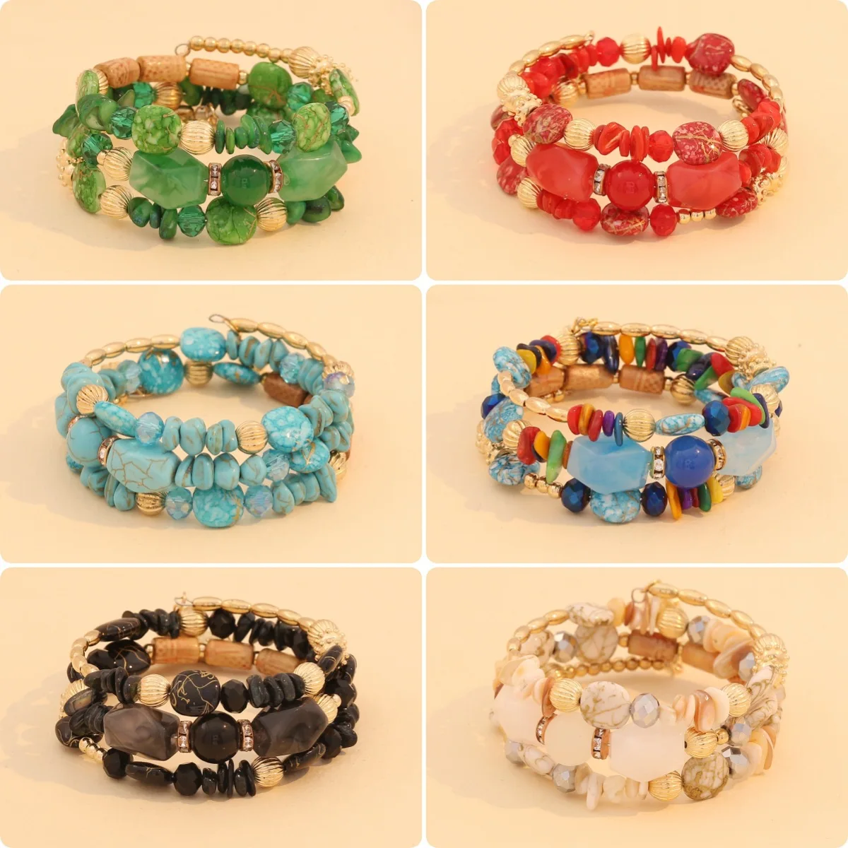 Original Design Multi Color Stone Beaded Bracelet for Women's New Fashion Waterproof Bracelet Jewelry Gift
Original Design Multi Color Stone Beaded Bracelet for Women's New Fashion Waterproof Bracelet Jewelry Gift