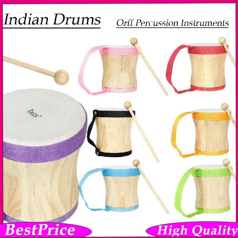 IRIN Wooden Indian Drums Hand Drums with Sheepskin Percussion Instrument with Drumsticks for Children Beginners Music Gift
IRIN Wooden Indian Drums Hand Drums with Sheepskin Percussion Instrument with Drumsticks for Children Beginners Music Gift