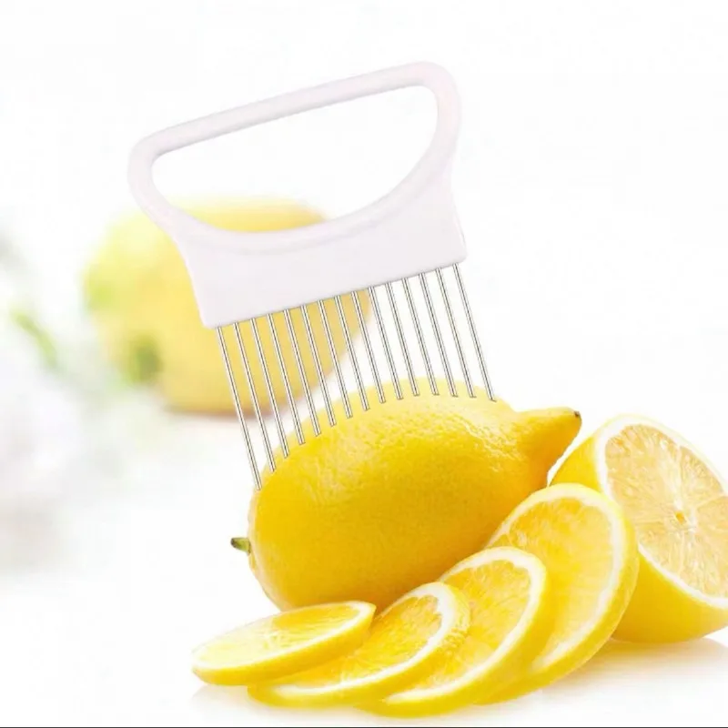 1PC Colorful Onion Slicer with Stainless Steel Holder - Effortless Onion/Tomato Cutting Tool, Must-Have Kitchen Accessories 
1PC Colorful Onion Slicer with Stainless Steel Holder - Effortless Onion/Tomato Cutting Tool, Must-Have Kitchen Accessories