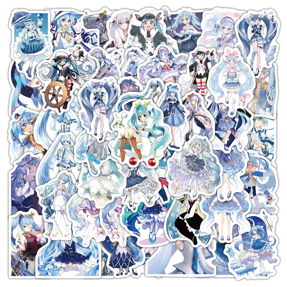 10/30/50pcs Cute Anime Figure Snow Miku Stickers Kawaii Cartoon Singer Girl Sticker Luggage Water Bottle Phone Graffiti Decals
10/30/50pcs Cute Anime Figure Snow Miku Stickers Kawaii Cartoon Singer Girl Sticker Luggage Water Bottle Phone Graffiti Decals