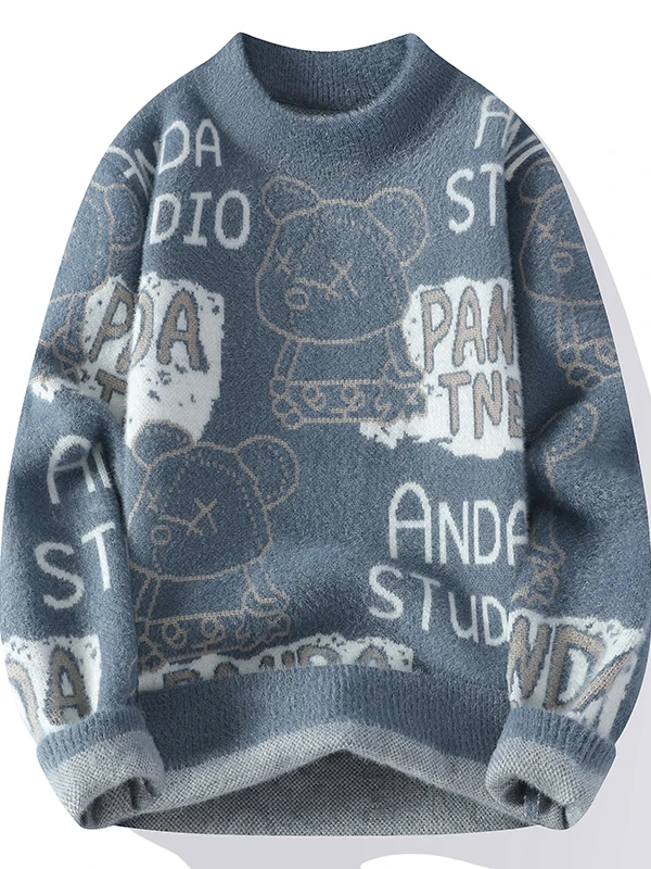 Мужской теплый вязаный свитер на осень-зиму с круглым вырезом, вышивкой букв, модный повседневный стиль, полиэстер
Мужской теплый вязаный свитер на осень-зиму с круглым вырезом, вышивкой букв, модный повседневный стиль, полиэстер