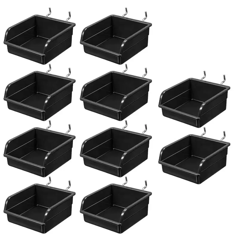 A25F-Plastic Storage Organizer 10 Black Pegboard Bins With Metal Hooks For Garage Workshop Craft Room Hardwaring Tools
A25F-Plastic Storage Organizer 10 Black Pegboard Bins With Metal Hooks For Garage Workshop Craft Room Hardwaring Tools