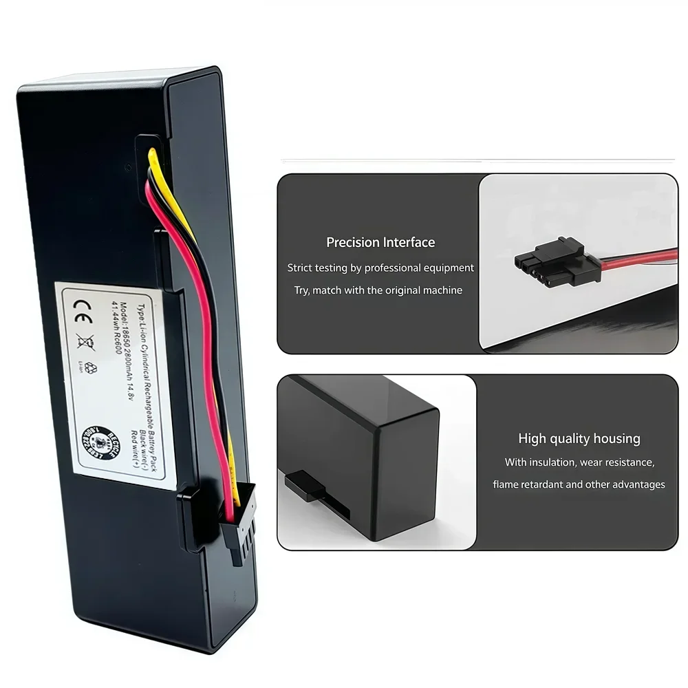 14.8V 6800mAh 18650 4S1P Sweeper Battery for Xiaomi Mijia Mi Robot Vacuum-Mop P Sweeping Mopping Robot STYTJ02YM Li-ion Battery
14.8V 6800mAh 18650 4S1P Sweeper Battery for Xiaomi Mijia Mi Robot Vacuum-Mop P Sweeping Mopping Robot STYTJ02YM Li-ion Battery