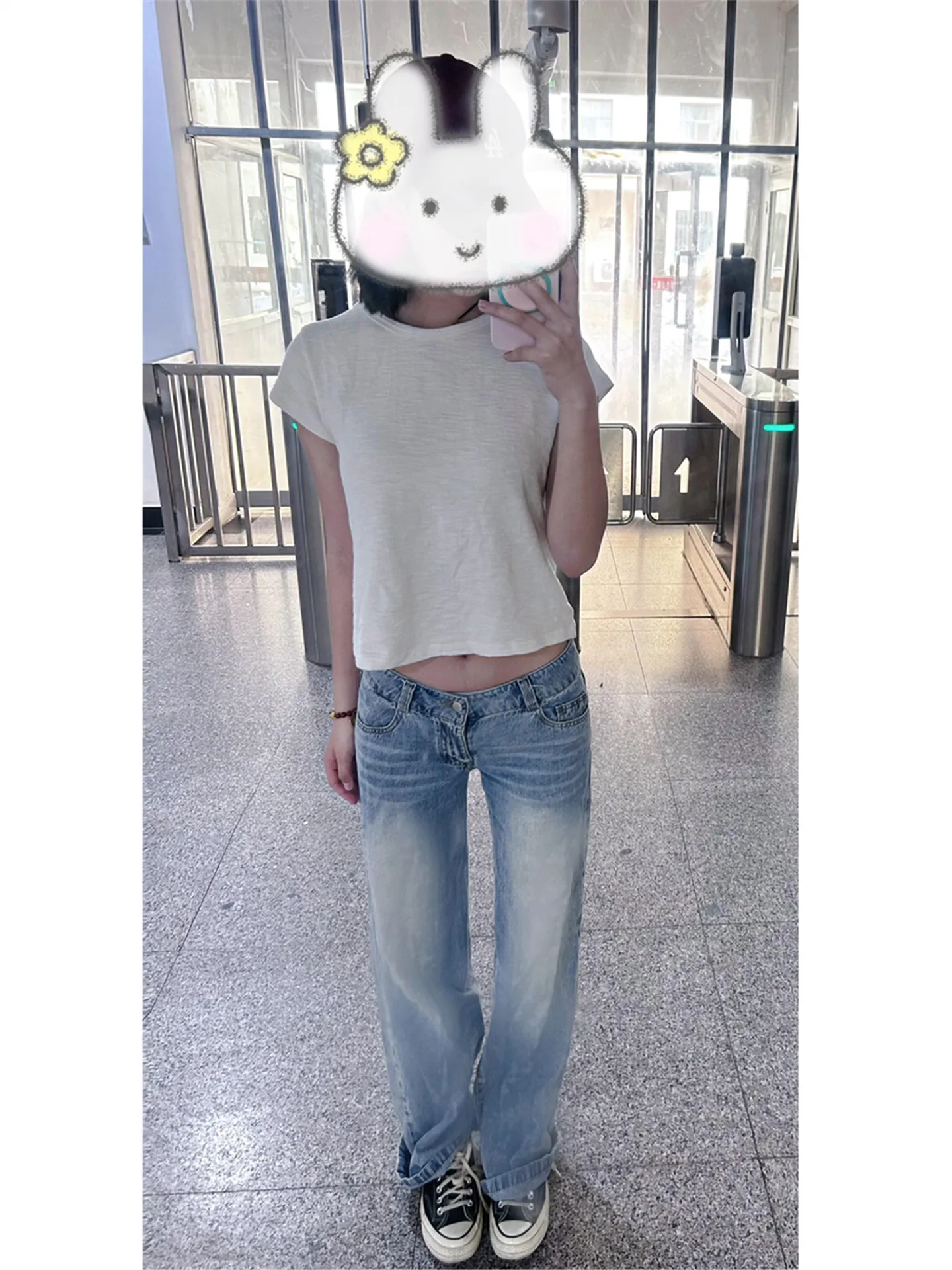 Retro American Low Waist Light Blue Jeans Women's Summer Loose Slim Tall Extended Straight Leg Wide Pants Cotton Soft
Retro American Low Waist Light Blue Jeans Women's Summer Loose Slim Tall Extended Straight Leg Wide Pants Cotton Soft