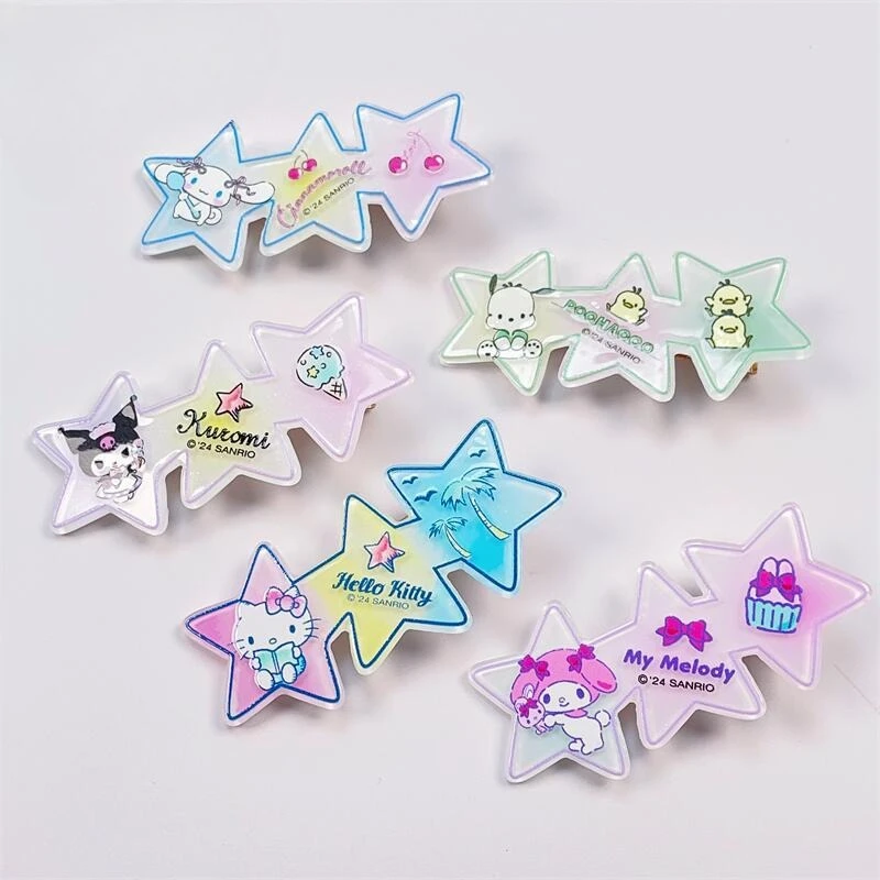 Sanrio Genuine Authorized Cartoon Hair Clips Kulo Rice Melody Star Bangs Clip Hair Accessories for Women
Sanrio Genuine Authorized Cartoon Hair Clips Kulo Rice Melody Star Bangs Clip Hair Accessories for Women