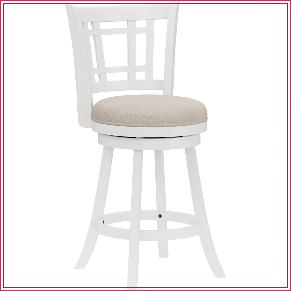 24.5" Wood Swivel Counter Height Stool, White
24.5" Wood Swivel Counter Height Stool, White