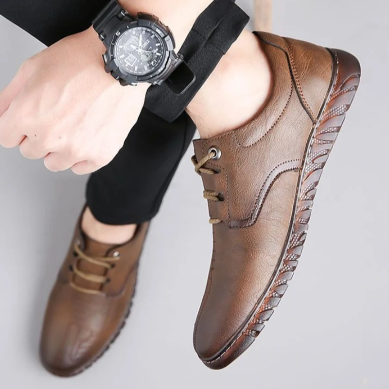 Men's Casual Business Leather Shoes Soft Sole Breathable Hand Stitched Flat Loafers Autumn New Arrivals
Men's Casual Business Leather Shoes Soft Sole Breathable Hand Stitched Flat Loafers Autumn New Arrivals