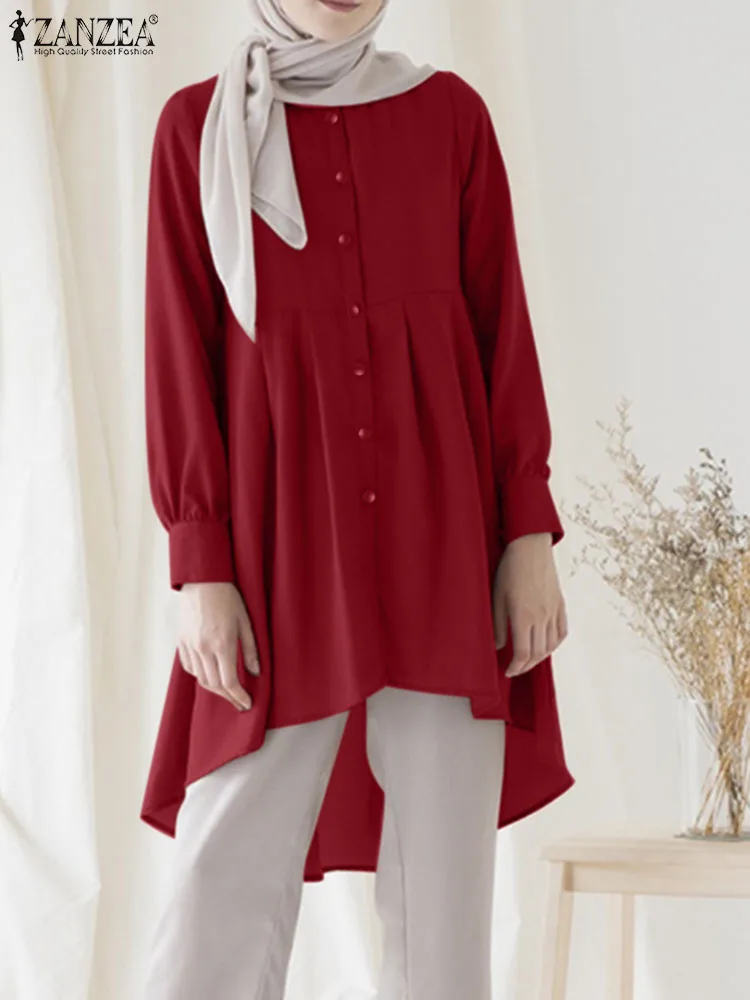 ZANZEA Muslim Fashion Tops Elegant Solid Shirt Long Sleeve Blouse Women Autumn Blouses Oversize Kaftan Abaya Islamic Clothing
ZANZEA Muslim Fashion Tops Elegant Solid Shirt Long Sleeve Blouse Women Autumn Blouses Oversize Kaftan Abaya Islamic Clothing