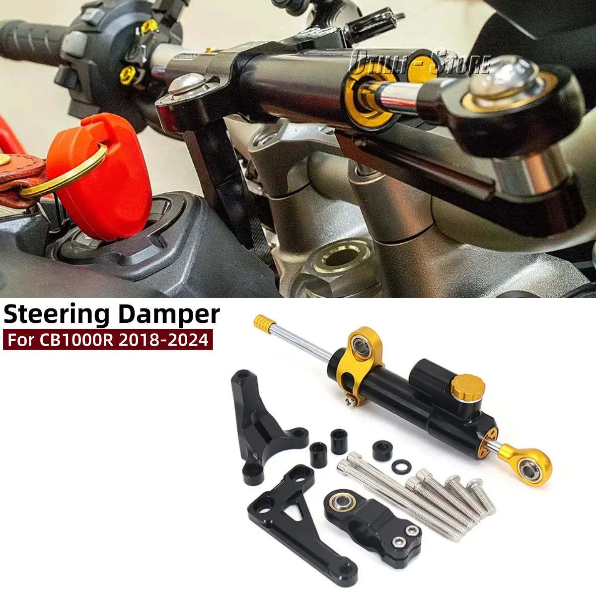 Motorcycle Adjustable Steering Damper Stabilizer Anti-Wobble For HONDA CB1000R CB 1000R CB 1000 R 2019 2020 2021 2022 2023 2024
Motorcycle Adjustable Steering Damper Stabilizer Anti-Wobble For HONDA CB1000R CB 1000R CB 1000 R 2019 2020 2021 2022 2023 2024