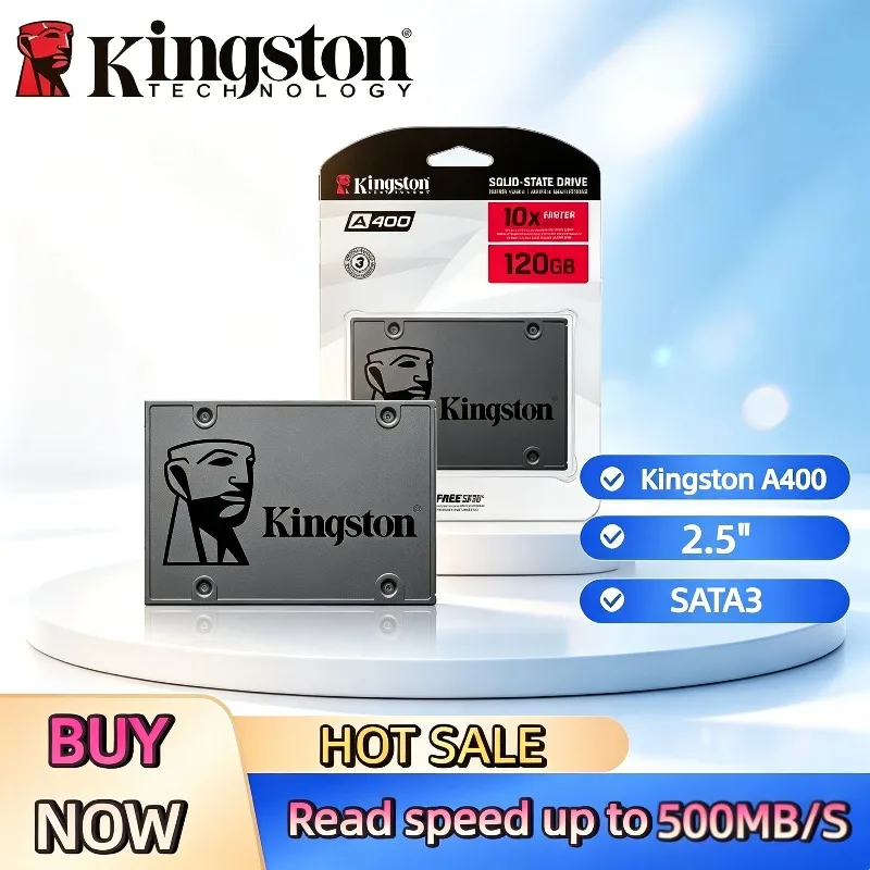 Internal Solid State Drive 2.5" SSDs SATA3 HDD Hard Disk 2026 Kingston A400 SSD 960GB 480GB 240GB 120GB for Laptop Desktop PC
Internal Solid State Drive 2.5" SSDs SATA3 HDD Hard Disk 2026 Kingston A400 SSD 960GB 480GB 240GB 120GB for Laptop Desktop PC