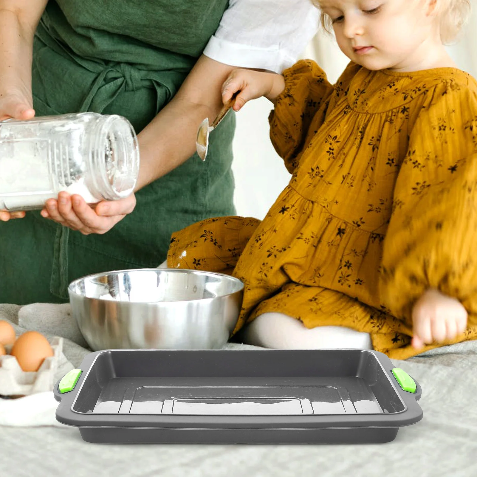 Silicone Baking Mold Large Capacity Flexible Non-Stick Loaf Pan For Bread Cake Brownie Toast Oven Microwave Freezer Safe
Silicone Baking Mold Large Capacity Flexible Non-Stick Loaf Pan For Bread Cake Brownie Toast Oven Microwave Freezer Safe