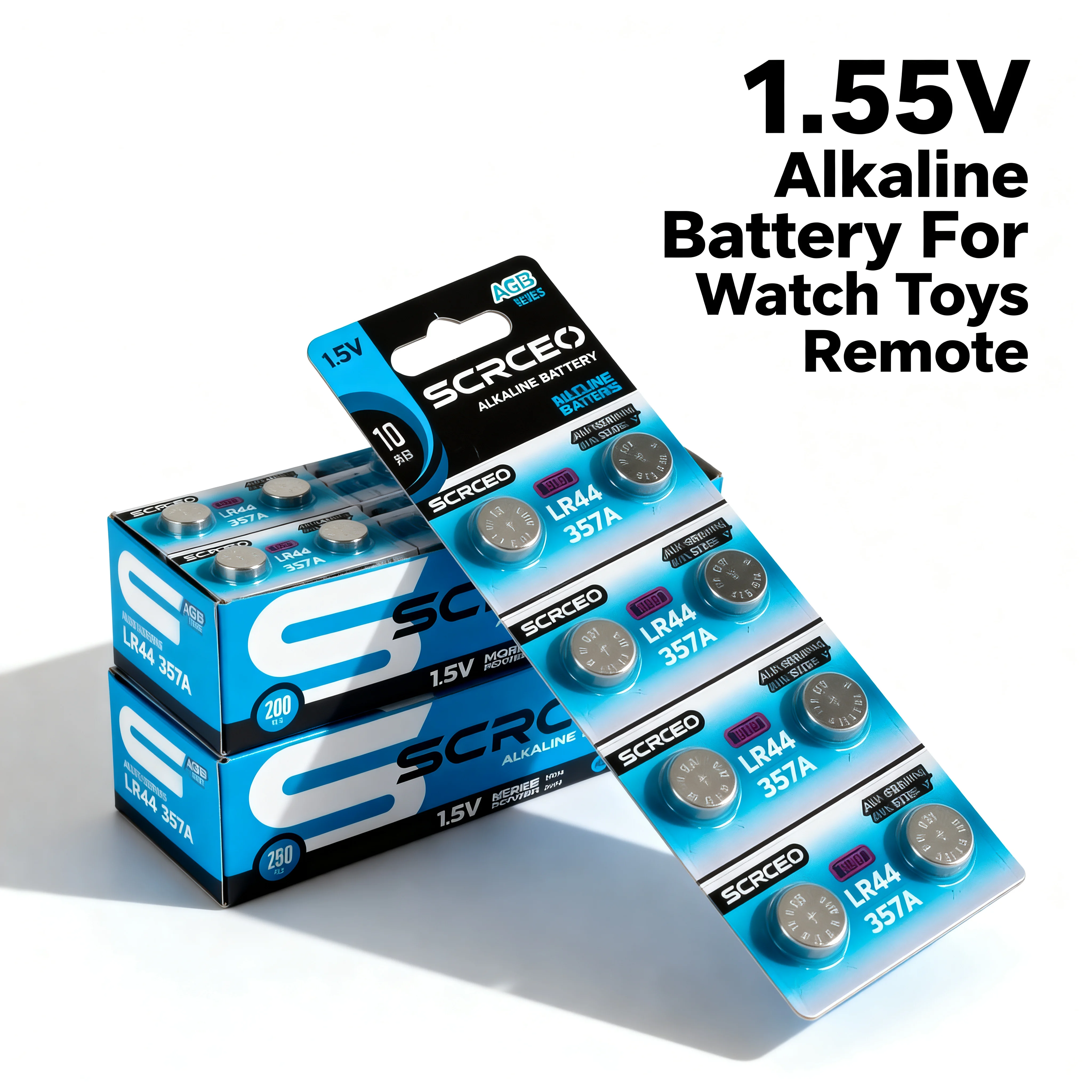 1.55V AG13 LR44 357 SR44 A76 L1154 SP76 LR1154 Alkaline Button Cell Battery for Watch Toys Remote
1.55V AG13 LR44 357 SR44 A76 L1154 SP76 LR1154 Alkaline Button Cell Battery for Watch Toys Remote