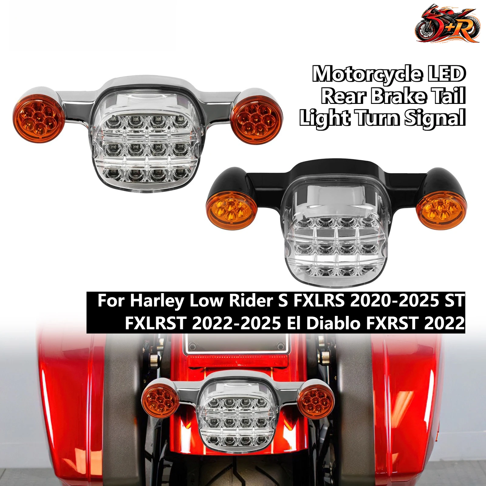 Motorcycle LED Rear Brake Tail Light Turn Signal For Harley Low Rider S FXLRS 2020-2025 ST FXLRST 2022-2025 El Diablo FXRST 2022
Motorcycle LED Rear Brake Tail Light Turn Signal For Harley Low Rider S FXLRS 2020-2025 ST FXLRST 2022-2025 El Diablo FXRST 2022