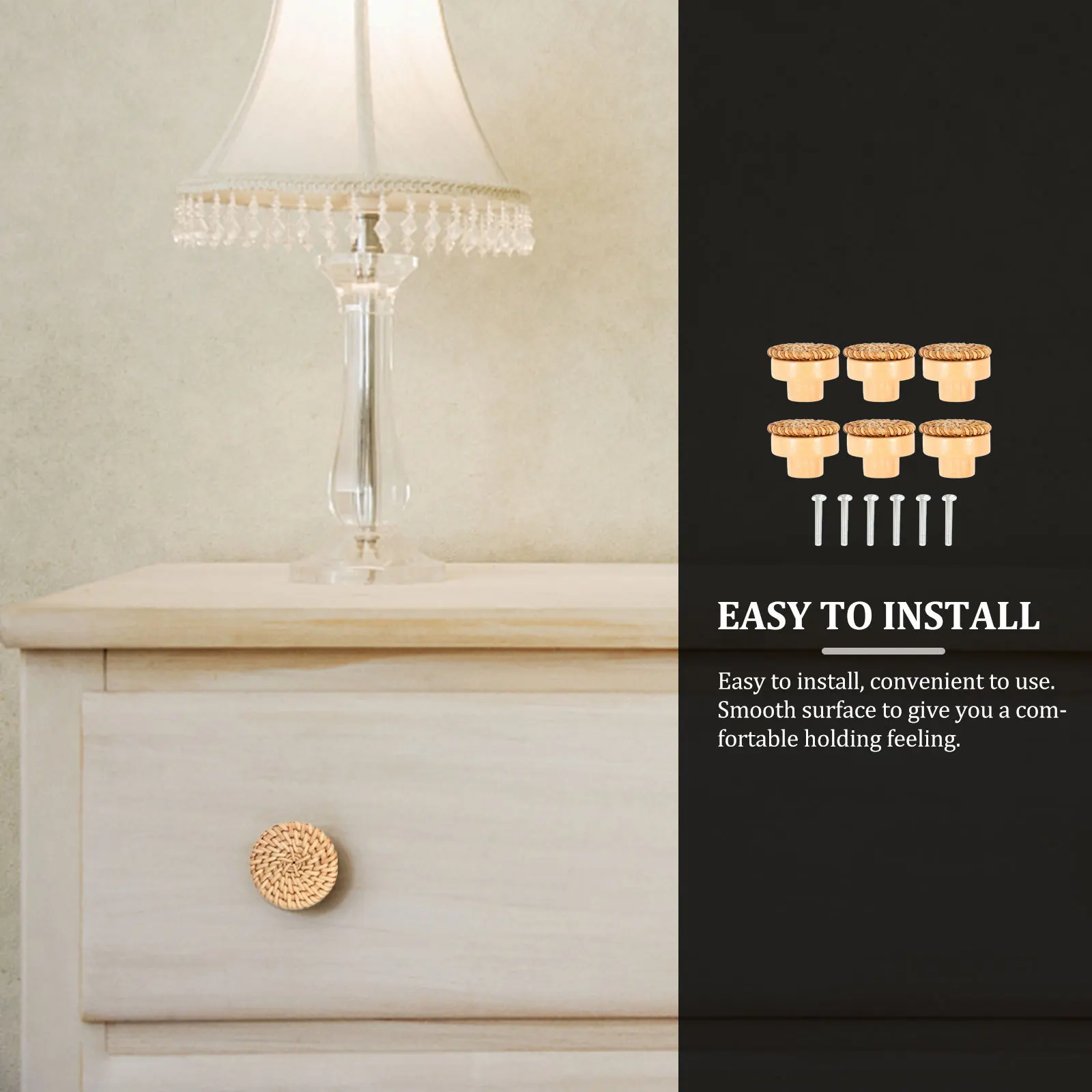 6 Sets Round Wooden Rattan Drawer Knobs Bohemian Style Smooth Surface Easy Install Cabinet Handles Rattan Knobs
6 Sets Round Wooden Rattan Drawer Knobs Bohemian Style Smooth Surface Easy Install Cabinet Handles Rattan Knobs