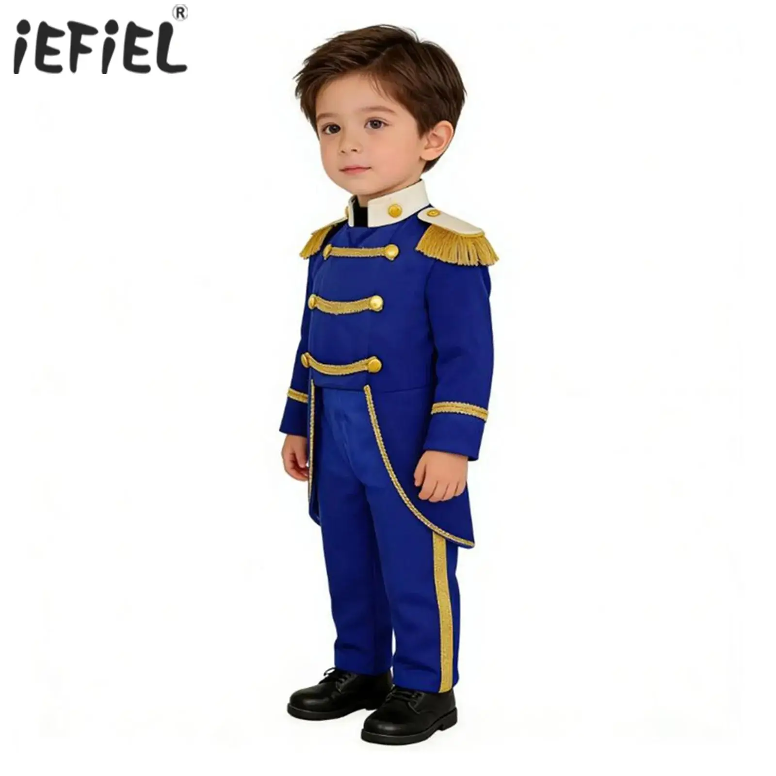 Boys Prince Royal Court Cosplay Tailcoat Cosplay Costume Marching Band Uniform Gold Fringe Velvet Tuxedo Jacket Tailcoat
Boys Prince Royal Court Cosplay Tailcoat Cosplay Costume Marching Band Uniform Gold Fringe Velvet Tuxedo Jacket Tailcoat